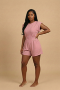 Open Back Romper (Lt. Rose)