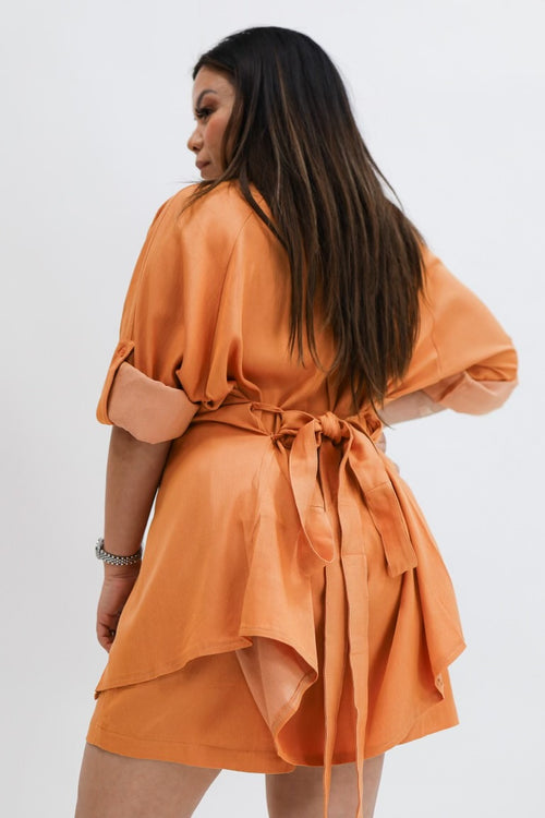 Belted Short Set (Terracotta)