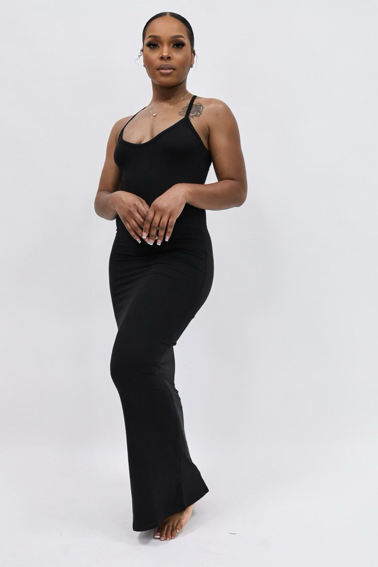 Racerback Maxi Dress (Black)