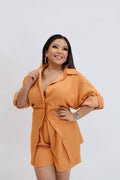 Belted Short Set (Terracotta)